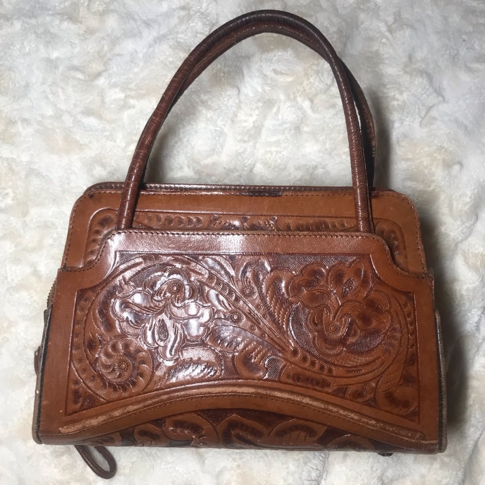 Vintage Gaitans Leather 1970 Handbag from Mexico